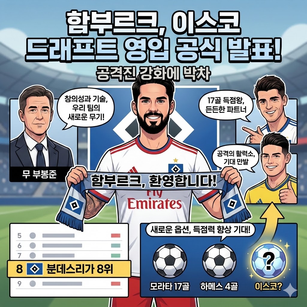 함부르크, [마법사] 이스코 전격 영입! 공격진에 날개